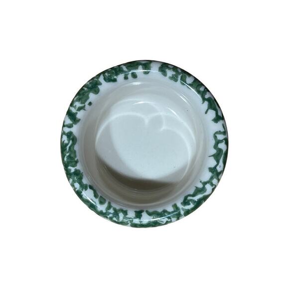 Henn Workshops Green Spongeware Sauce Condiment Cup Dish. serve-ware - Picture 3 of 6
